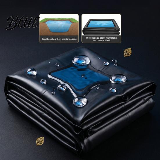 Outdoor Ecological Pond Lining Liner 4x7ft/6.5x10ft/7x10ft HDPE UV Resistant Preformed Aquaculture Heavy Duty Underlayment Easy Cutting for Fountain,