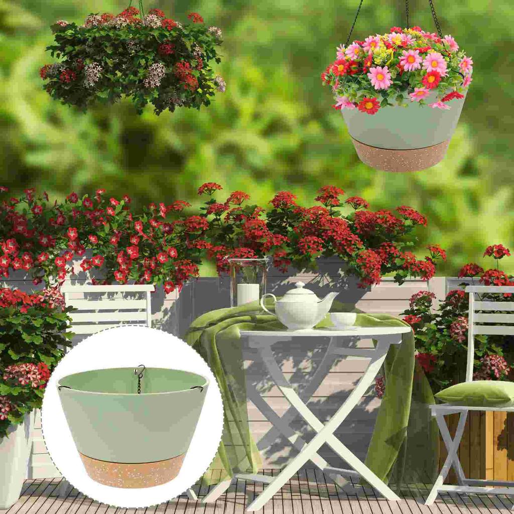 Hanging Orchid Flower Pot Balcony Plant Holder Plastic Container Outdoor Succulent Suspended Flowerpot Lovely