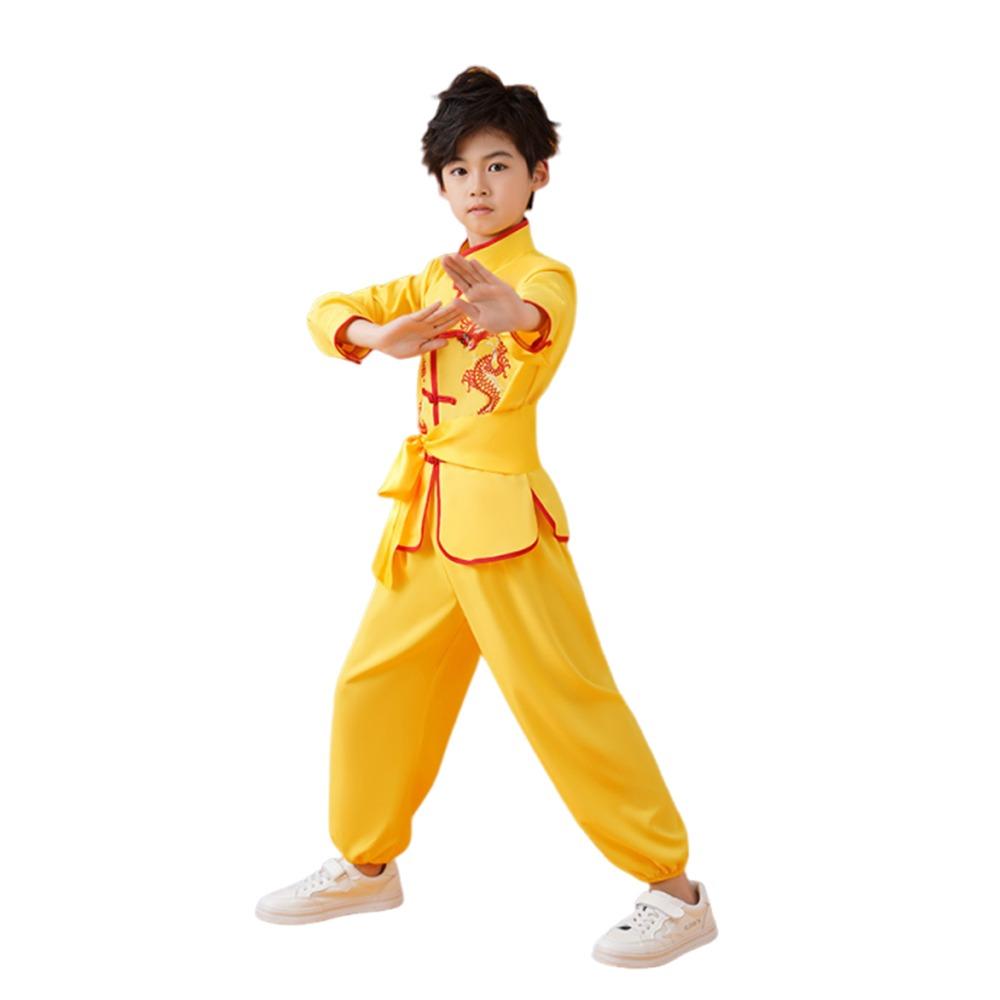 With Belt Wushu Costume Chinese Traditional Tai Chi Uniform Traditional Outfits  Kids Boys Girls