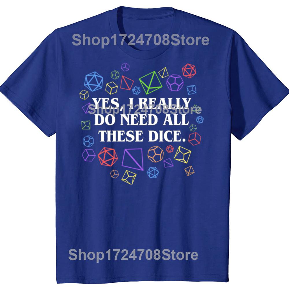 Men Women Dungeon And Dragon Dice Tabletop RPG T Shirts Accessories DND Game 100% Cotton T-shirt Clothes Fashion Tee Shirt