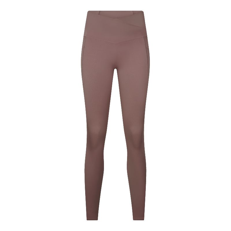 Original V-Shaped Cross Yoga Pants Women High Waist Buttock Lifting with Pockets No Curling Running Fitness Pants Women Outer Wear Quick-Drying