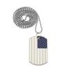 Fashion Stainless Steel Custom American Flag Dog Tag Necklace Pendant