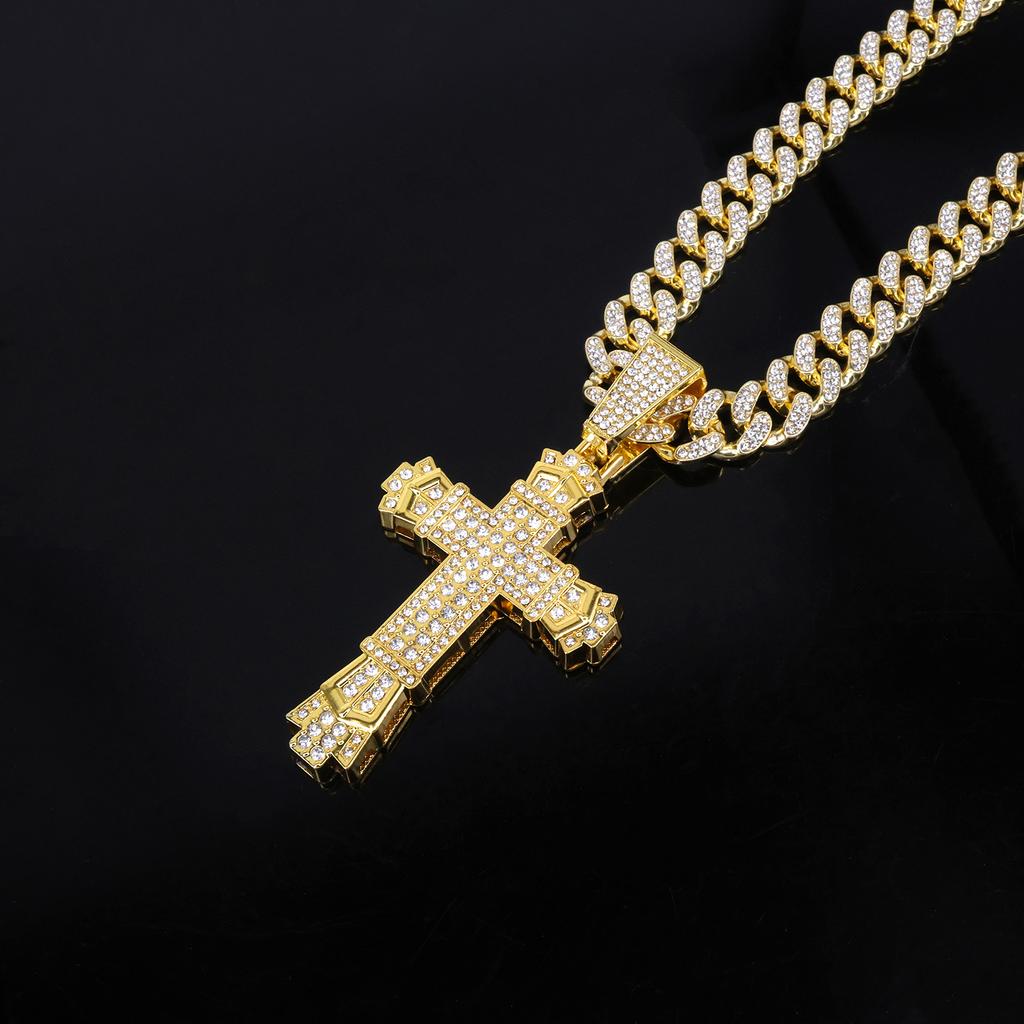 Europäischer, Amerikanischer Amazon Kreuz Diamantlegierung Anhänger, Persönlichkeit Hipster für Männer Grenzüberschreitende Hip-Hop Kubanische Kette
