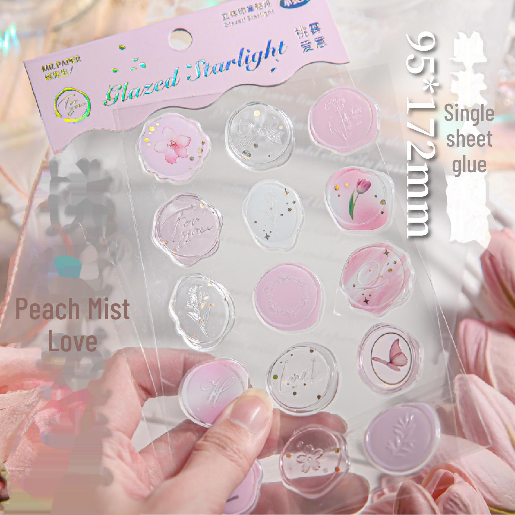 

Мистер. Бумажные милые наклейки Starlight из эпоксидной смолы для конвертов и справочников