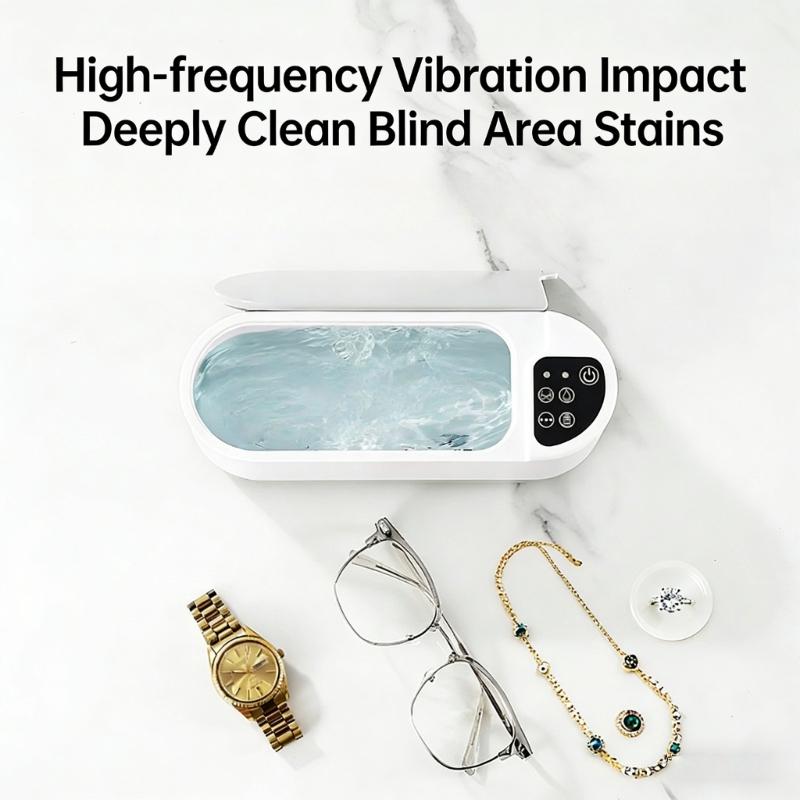 Sturdy Ultrasonic Cleaner Portablr for Jewelry and Eyeglasses Versatile and Easy to Use Household Tool Accessory