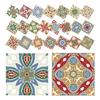 24pcs Cover Mosaic Tiles Retro Wall Stickers Bedroom Kitchen Decor Peel Stick Tile Bathroom Peel Stick Tile Decals 10x10cm