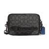 Charter Calfskin Textile Small Square Bag Shoulder Bag, Crossbody Bag Regular Men's Black C3780-MI5