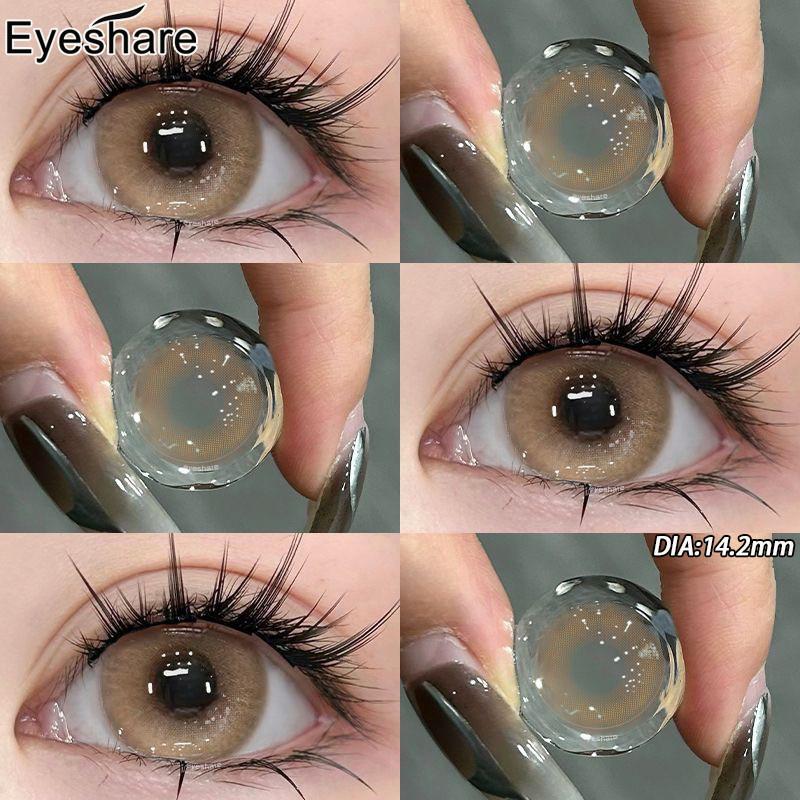 Eyeshare 1 Pair New Colored Contact Lenses for Eyes Natural Softlens Korean Lens Annual Girl Eye Makeup Contacts
