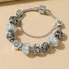 Handmade Crystal Butterfly Crown Alloy Bracelet Beaded Jewelry for Women Elegant Fashion Accessory Gift