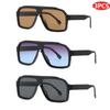 3pcs Square Sunglasses UV400 Black Shades Fashion Chic Polygon Eyewear for Women Men