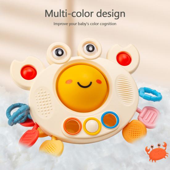 Baby Octopus Pull String Toy Toddlers Boys Girls Educational Learning Activity Fine Motors Grasping Skills Octopus Shape Fidget Sensory Toy