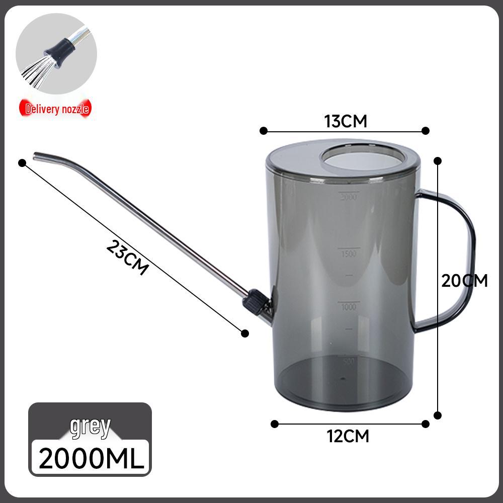 Arrosoir Transparent Grande Capacité en Acier Inoxydable avec Bec Long pour le Jardinage.