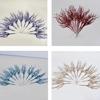 10pcs Textured Plastic Stems Glittering Christmas Picks Artficial Flower Leave Spring Festival Decoration