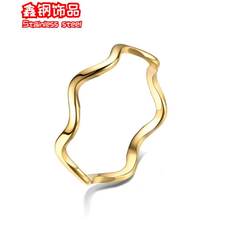 Light luxury titanium steel ring women's non-fading design sense niche hip-hop women's fine plain ring ins style