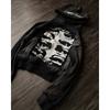Y2K Street Style Graphic Embroidered Hoodie Dark Eye Patch Pullover Sweatshirt Teens Youth