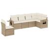 VidaXL Garden Lounge Set with Cushions 6 Pcs, Patio Sofas, Patio Furniture Set, Outdoor Furniture, Beige 3252565