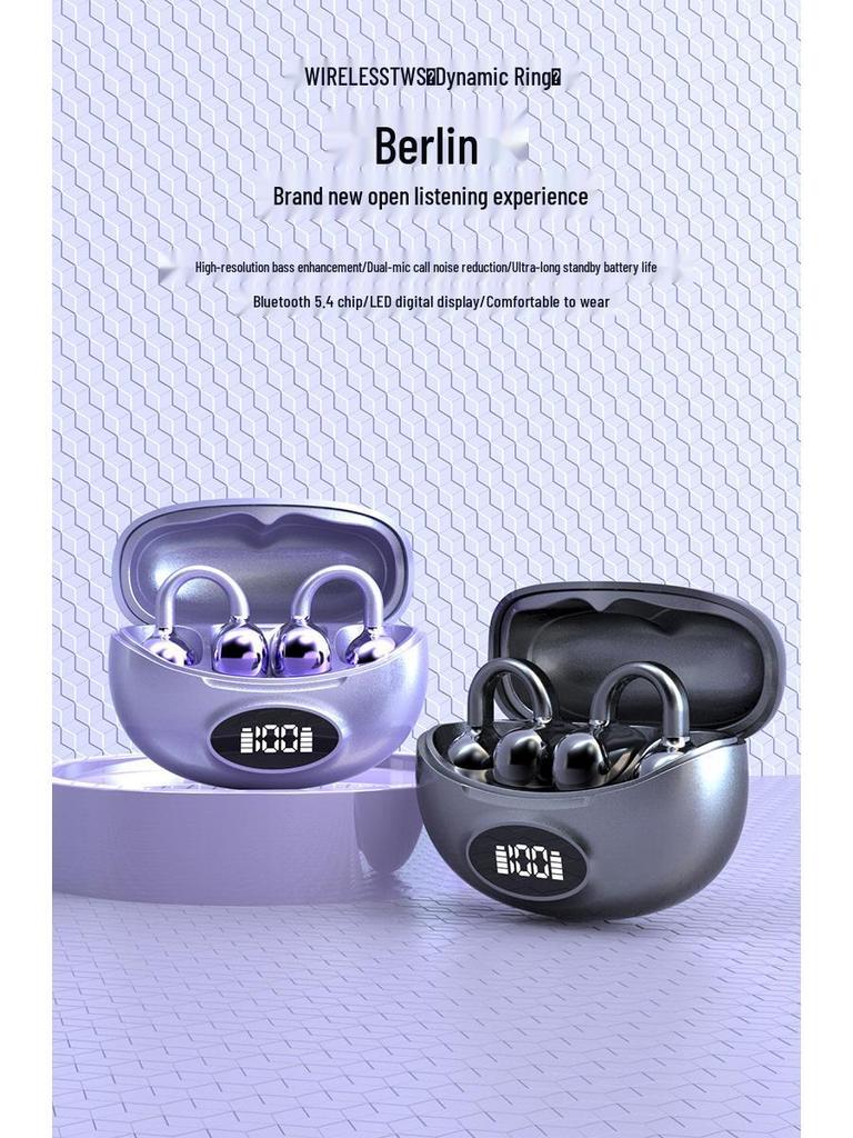 2026 W18 Bone Conduction Open-Ear Bluetooth Ear-Clip Headphones: Pain-Free Long Wear with Extended Battery Life & Customizable Private Model.