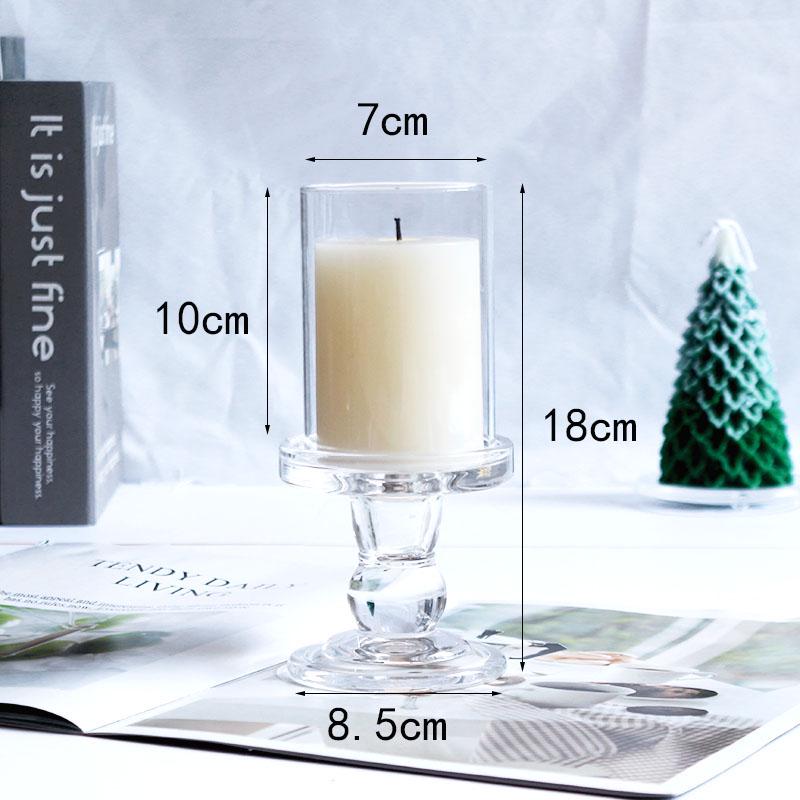 Nordic Retro Glass Candlestick - Romantic Candlelight for Weddings, Restaurants, and Parties