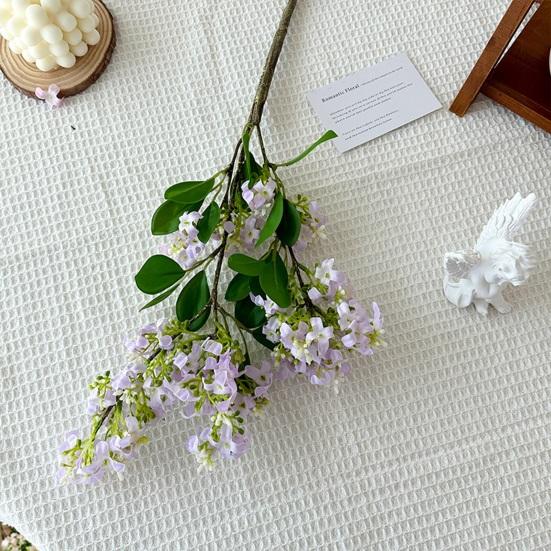 Artificial Flowers Lilac Bouquet for Home Office Decoration Realistic 3D Modeling Adjustable Stems Reusable Floral Arrangement Props