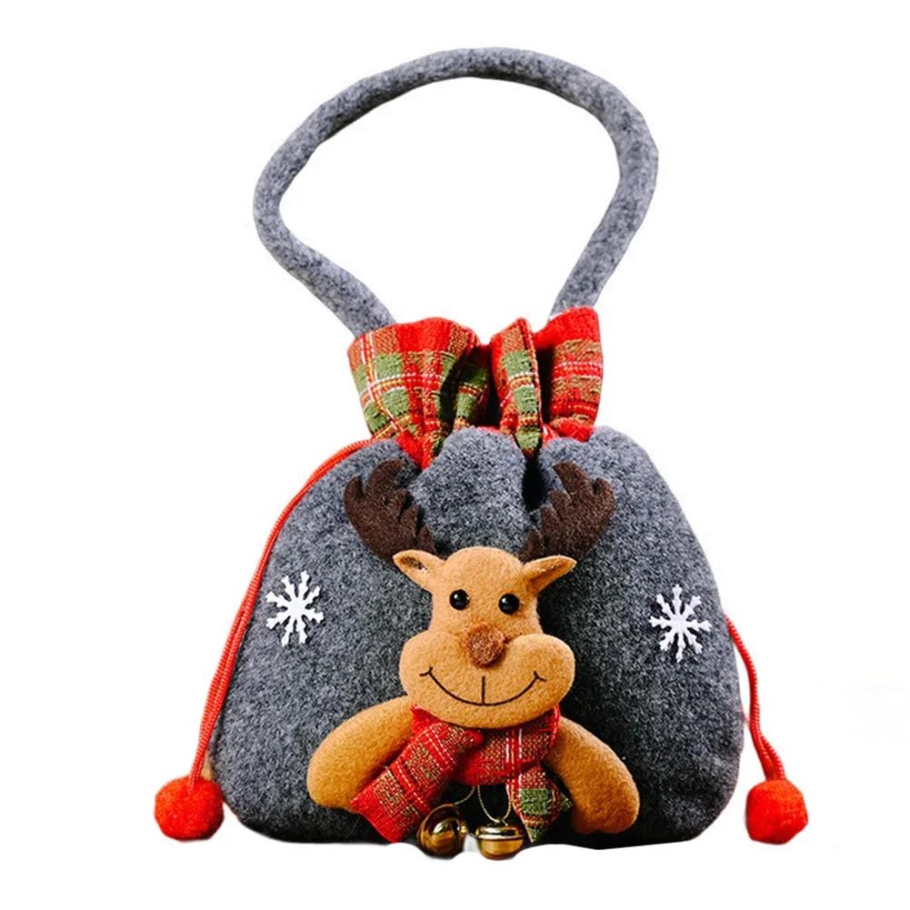 For Christmas Santa Sacks Cloth Present Bags with Strong Handle Cloth Designed for Carrying Holiday Candy and Treats
