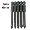 6mm Drill Bits 74mm Cross Hex Shank Multifunctional