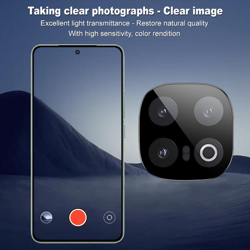 For iQOO 13 5G Glass IMAK Black Version High Definition Glass Lens Film Self-positioning Version