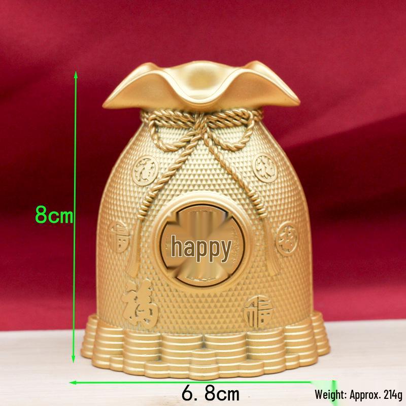 Золотое дерево богатства, копилка: Украшение «Процветание» с рыбой-драконом и золотым ведерком.