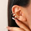 Punk Multi-Layer Metal Ear Clip Vintage Irregular Non Piercing Chunky Round Circle Clip Earring for Women Jewelry Gifts