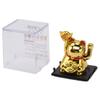 2in Solar Powered Waving Arm Lucky Cat Ornament Welcoming Waving Hand Wealth Fortune Cat Gold