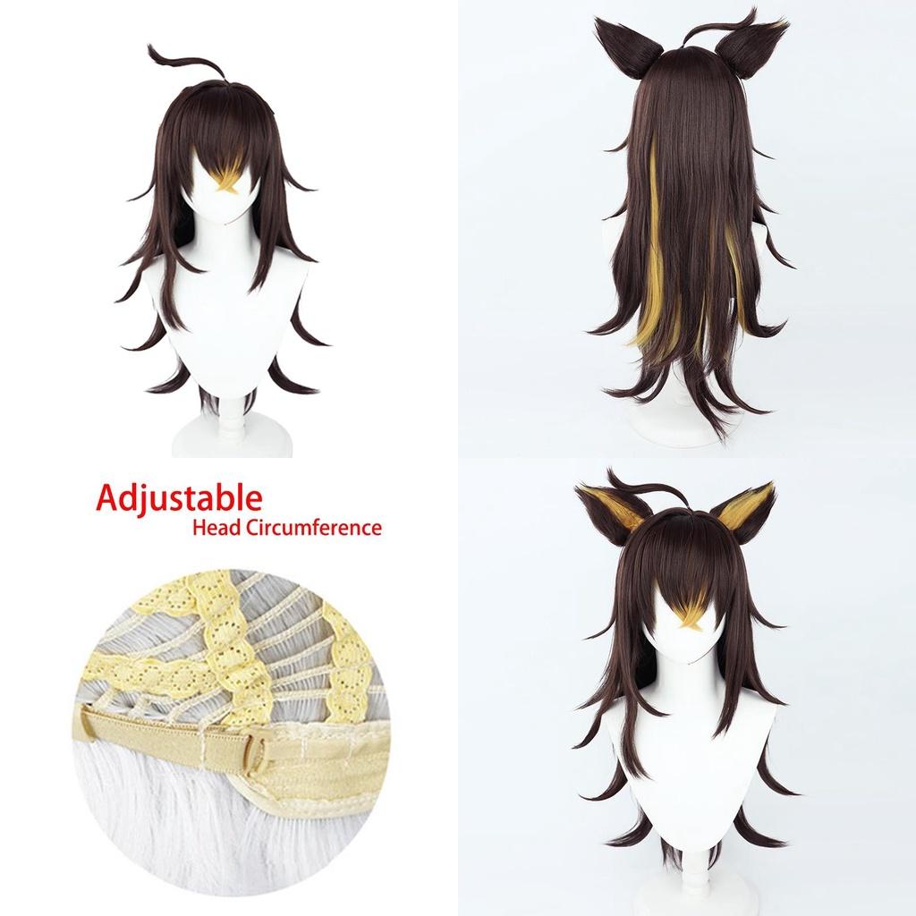 Genshin Impact Dehya Heat-resistant Synthetic Silk Fiber Adult Wig