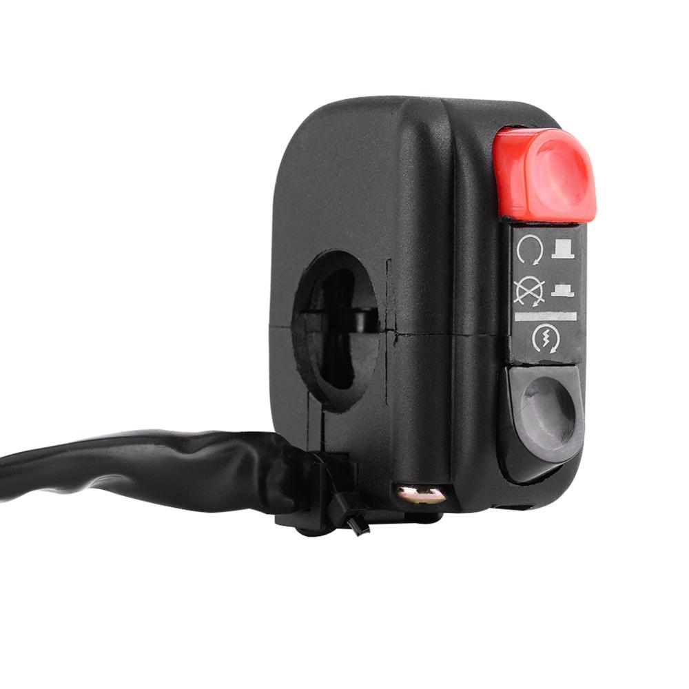 7/8 Inch Handlebar Mount Switch Start Stop Kill Function On Off Switch Button  For Motorcycle ATV