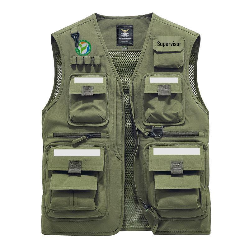 Vestă de siguranță reflectorizantă cu buzunare multiple pentru salvare de urgență și comunicare