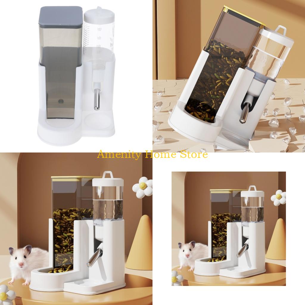 F26C Hamster Feeder Water Bottle Feeding Solution Easy Drinking Transparent Waterer