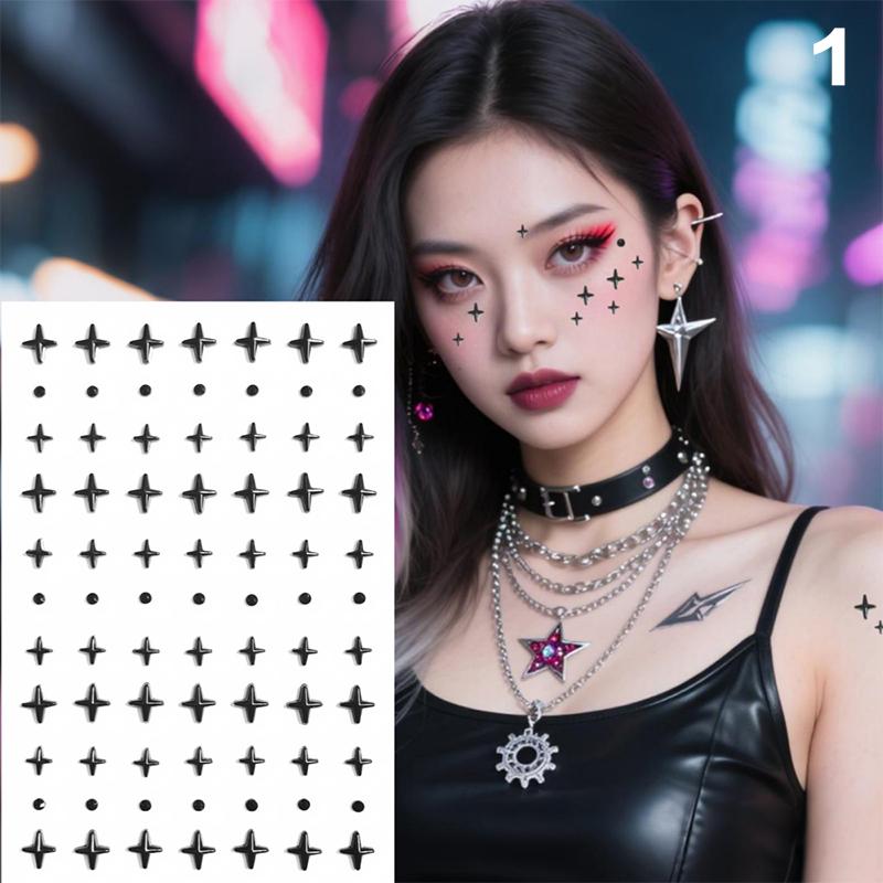 1 Blatt Nicht-Piercing Lippen-Nagel-Aufkleber Selbstklebend Wasserdicht Wiederverwendbar Falscher Lippen-Nagel Augenbrauenring Körper Bauchnabel Schmuck