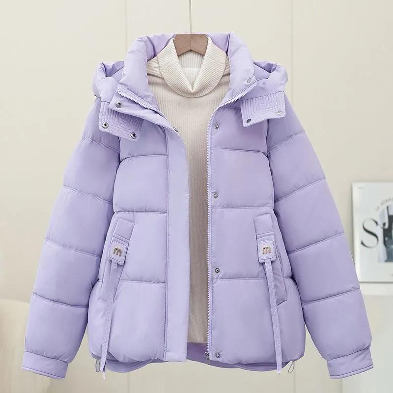 Women's Fall/Winter Korean-Style Cotton Jacket Thick, Warm, Hooded Cotton Jacket