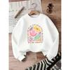 Cute And Fun Printed Pattern, Thin And Versatile Comfortable Round Neck Hoodie for 0-3 Year Old Baby Girls In Spring