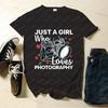 Photography Art For Unisex Girl Photographer Camera Lovers  Tshirt Printed Tshirt Top Graphic Tee Outdoor Clothing Shortsleev