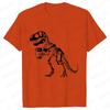Funny Skeleton Dinosaur Shirt for Men Dinosaur Coffee T-shirts Short Sleeve Fashion Casual Funny Tee Skeleton Halloween Shirts