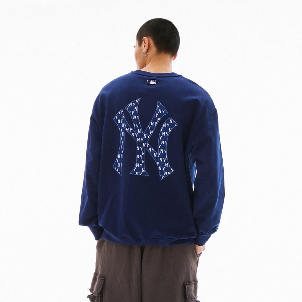 New MLB Sweatshirts Unisex Navy Blue 3AMTM0441-50NYS