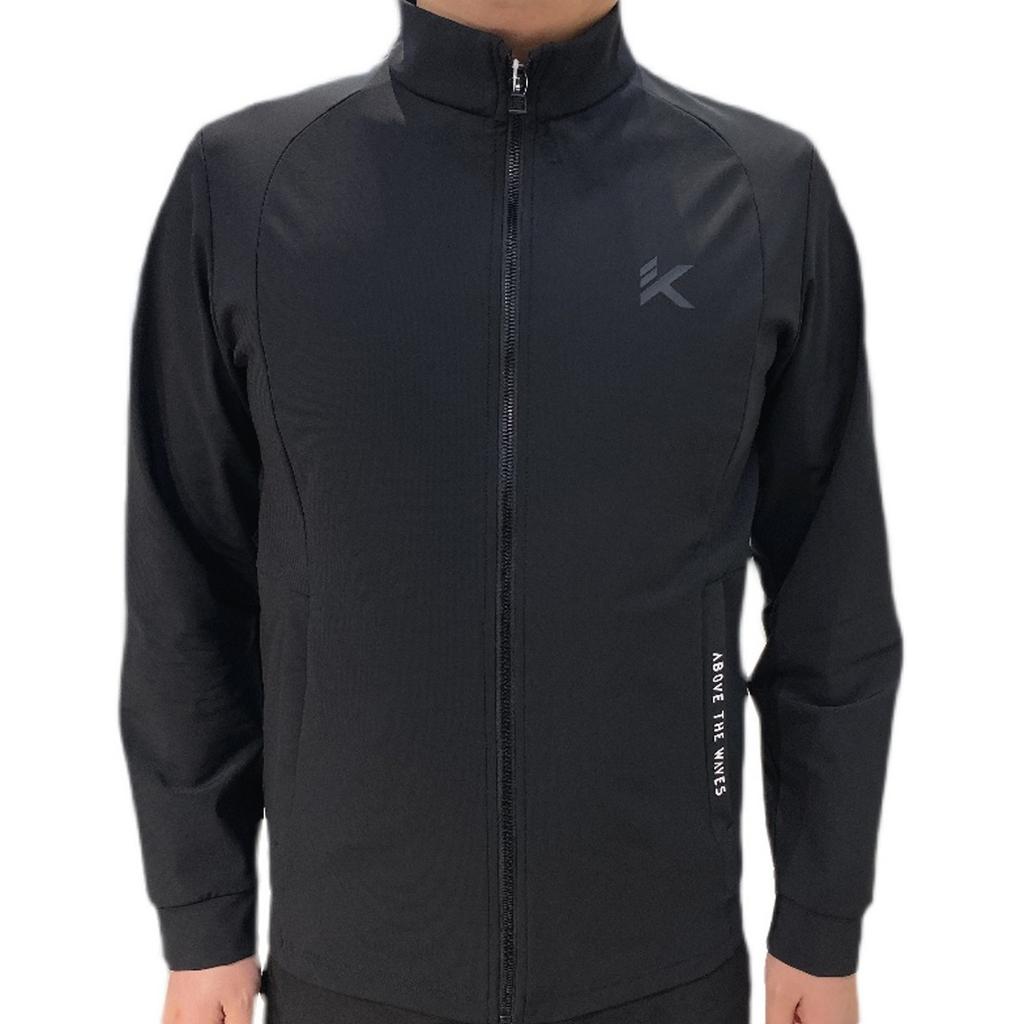 Anta Basketball Series Logo Print Zip-Up Stand Collar Jacket Men Jacket Black 152211712-2