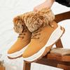 Men's High-top Outdoor Boots Large Size Hiking Boots Plush Warm Russian Winter Boots Men's Snow Boots