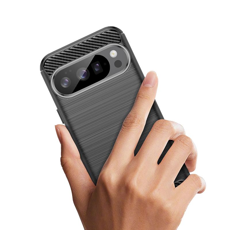 Carbon Fiber Texture TPU Case For Googel Pixel 10 Pro XL Shockproof Protective Cover Funda Coque