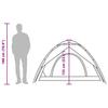 Dome Camping Tent for 3 Persons Grey and Orange Quick Release System