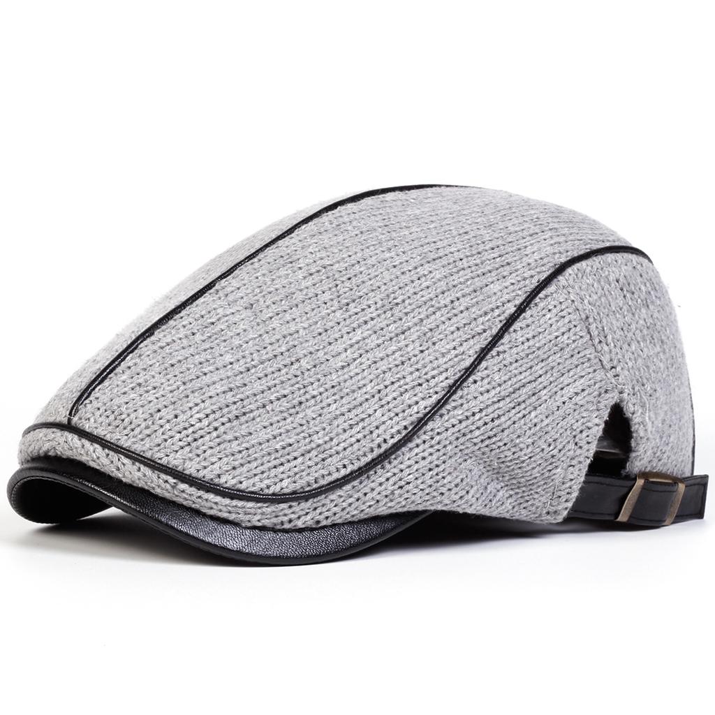 Zimowa Ciepła Modna Dzianinowa Czapka Beret Męska i Damska Kapelusze Outdoorowe Uliczne Wiatroodporne i Odporne na Zimno Czapki Gazeciarza