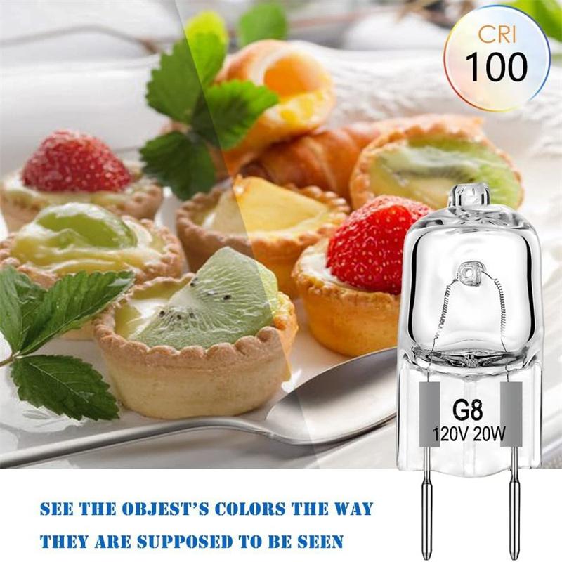 5/10/20PCS G8 120V 20W 35W 50W Eco Halogen LED Lamp Bulbs Inserted Beads Crystal Light Bulb For Energy Efficient Lighting