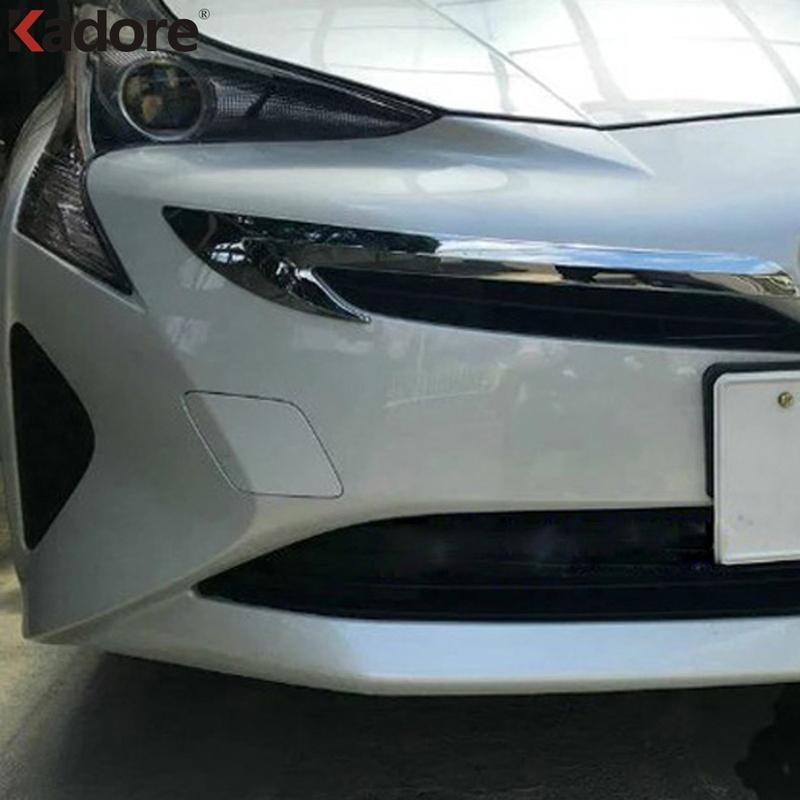 Front Upper Grille Grill Cover Trim For Toyota Prius 2016 2017 2018 Chrome Car Racing Grills Molding Garnish Trims Accessories