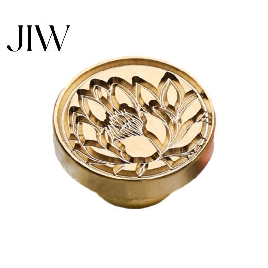 Journal Decoration Seal Wax Stamp, Vintage Plant Pattern Head, Durable Handmade Stationery Accessory Copper Stamp Head Replacement, for Envelope