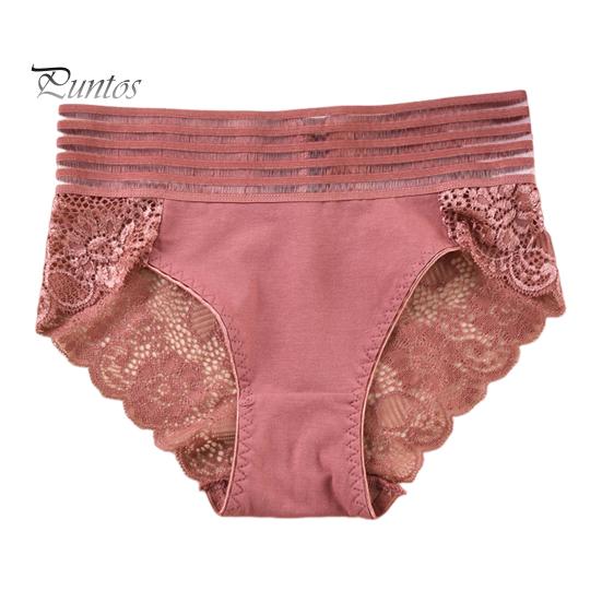 Dámské bikiny kalhotky Prodyšné bavlněné kalhotky Dámské pružné hipsterky Měkké kalhotky Krajkové kalhotky pro každodenní nošení