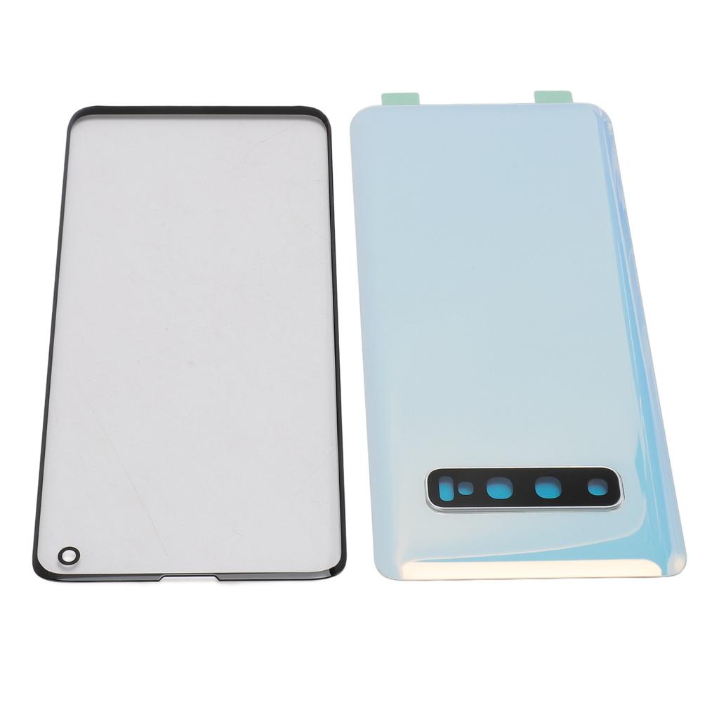 Back Glass Cover Replacement Housing Door Front Outer Lens Glass Screen for Galaxy S10 Pre Installed Camera Lens