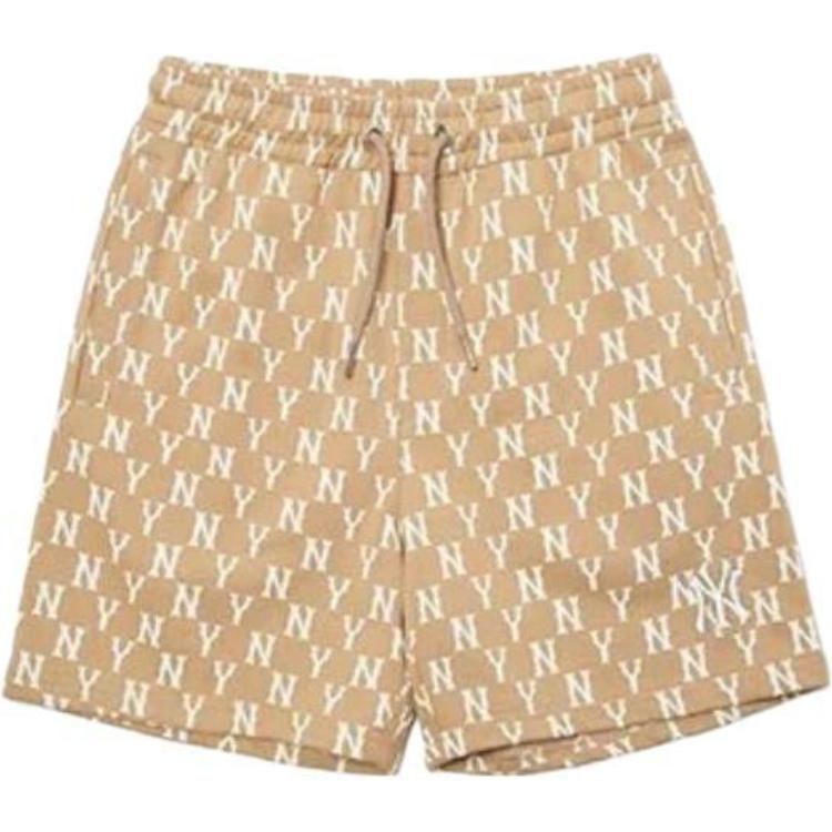 MLB Base Logo Casual Shorts Unisex Khaki 3ASPM0123-50BGD